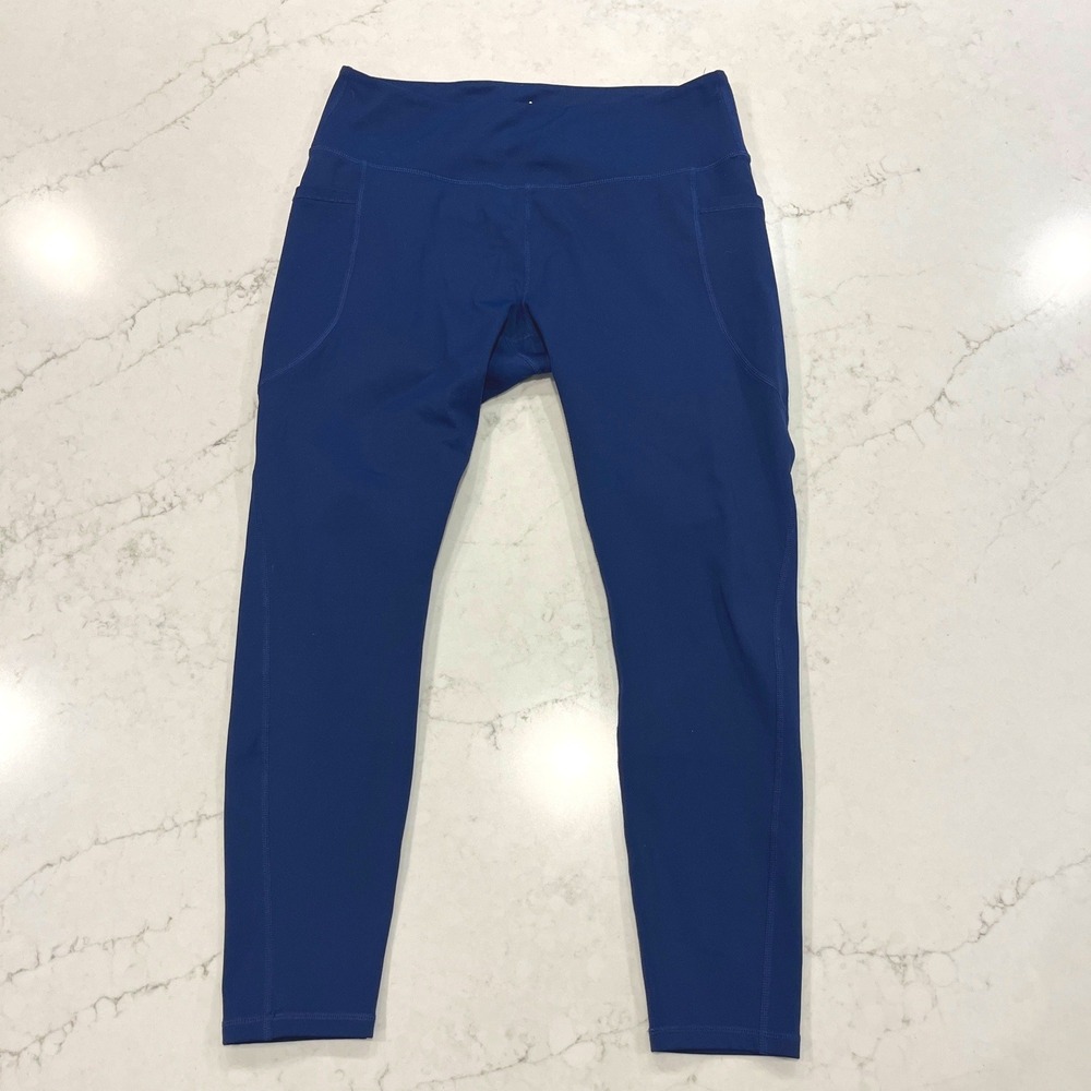 IG In Good State Leggings Womens L Navy Blue Side Pockets Active Yoga Pilates